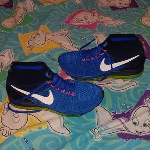 2017 Nike Zoom Flyknit All Out Racer Blue Shoes Sneakers Vintage Basketball
